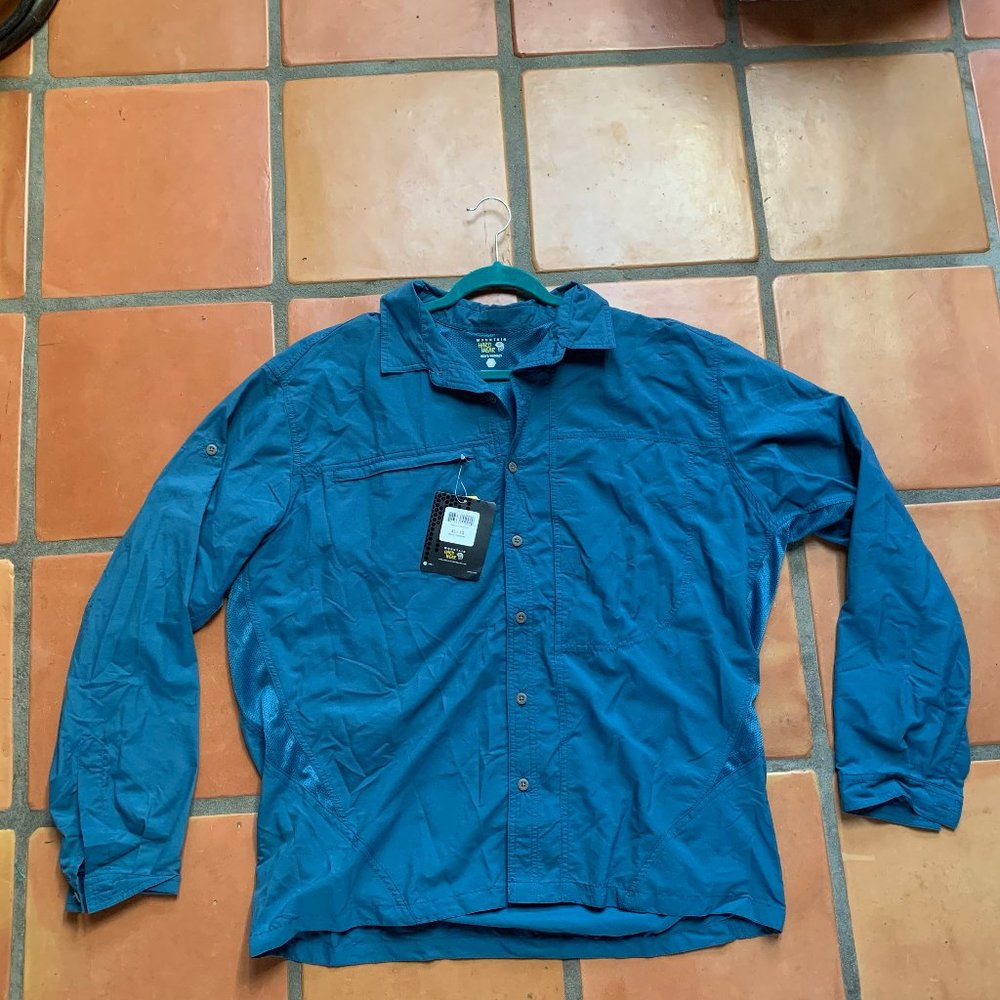 NWT Blue Men's Mountain Hardwear Shirt XL